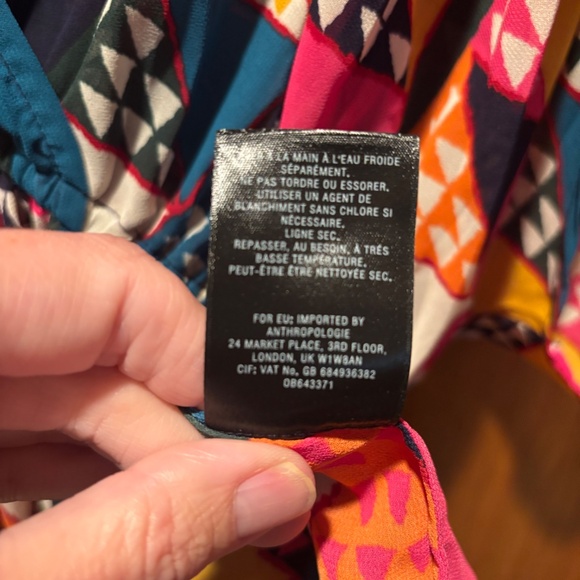 Anthropologie Maeve Geo Printed Tunic Dress or Cover Up Size 2 - Picture 6 of 6